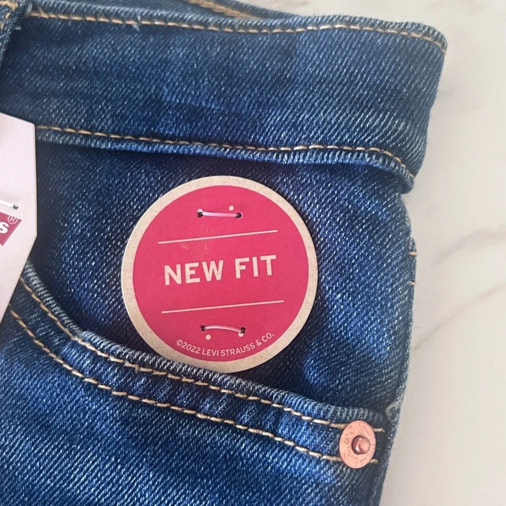 Levis Girls Low Pro‎ Relaxed Fit Mid Rise Stretch Jeans Blue Size 10 Reg NEW